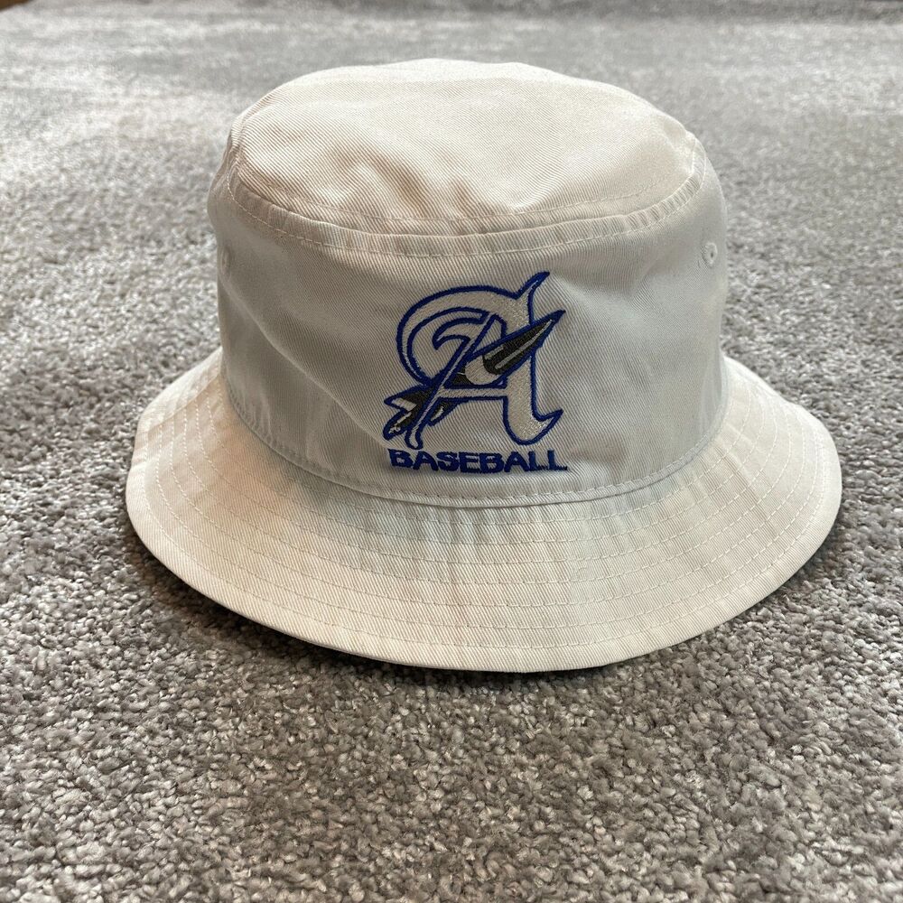 Atlantis Baseball Bucket Hat adult One Size White Embroidered Logo Polyester Cap